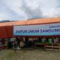 Dapur umum Samsung untuk pengungsi gempa Palu (foto: Liputan6.com/Sulung Lahitani)