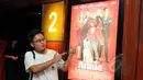 Ridho, salah seorang pemenang kuis Nobar, saat Premier Film ANNIE di Plaza Indonesia XXI, Jakarta, Rabu (21/1/2015). Ridho menyatakan banyak pesan moral yang bisa dipetik dari Film ANNIE. (Liputan6.com/Panji Diksana)