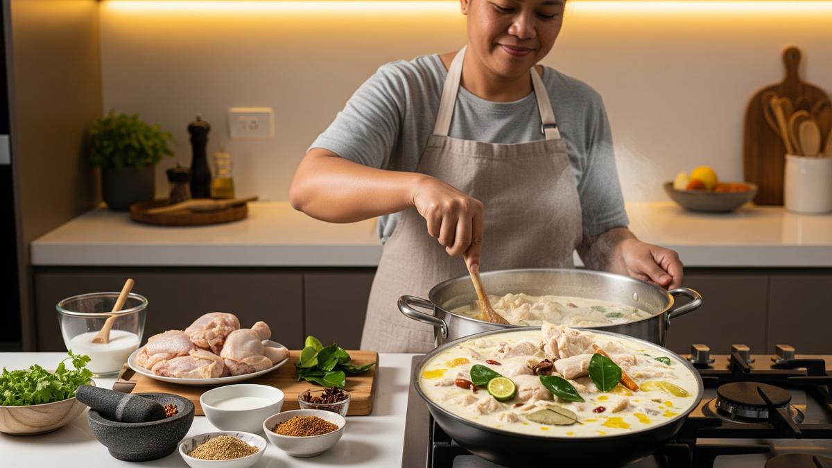 Cara Masak Opor Ayam Putih untuk Lebaran, Kuah Santan Gurih Tanpa Kunyit