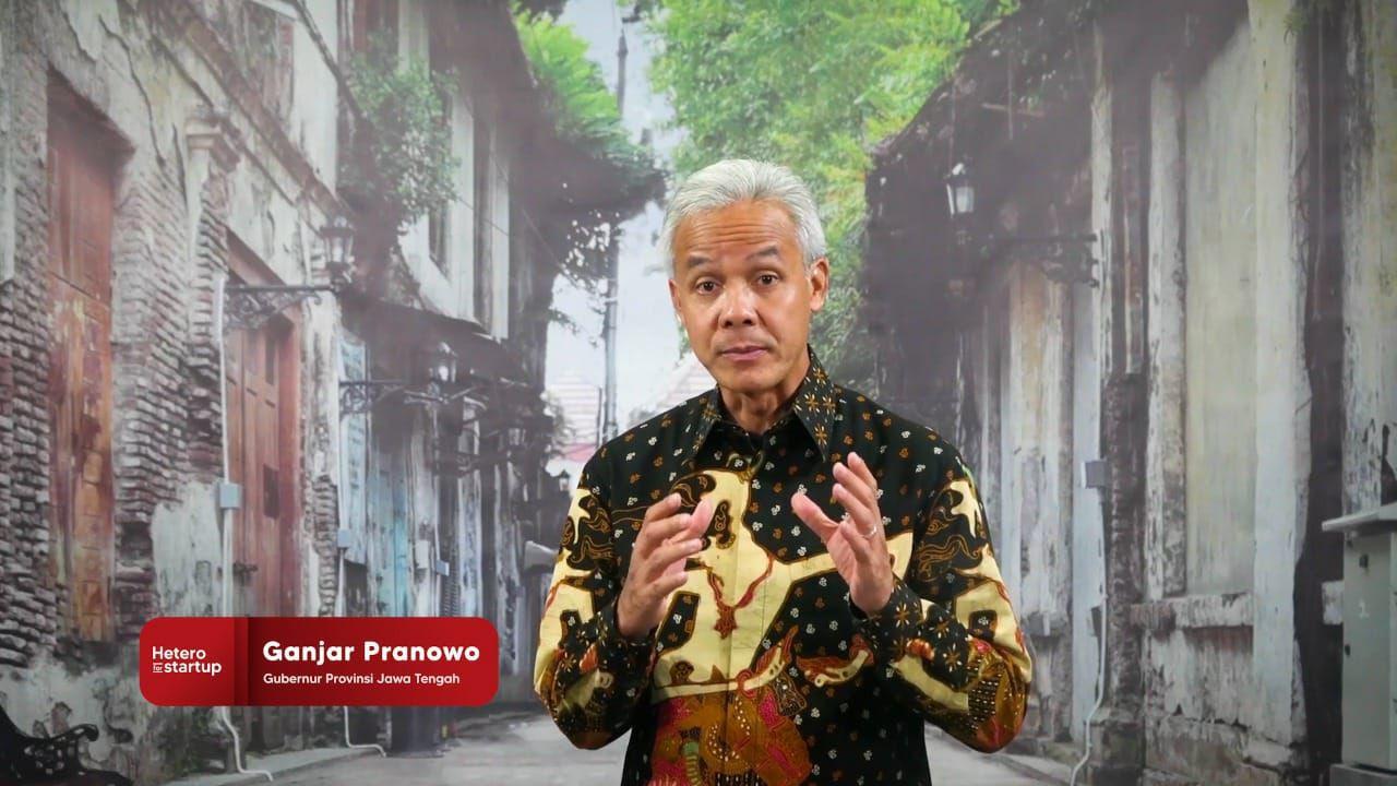 Gubernur Jawa Tengah, Ganjar Pranowo dalam Kick Off Hetero for Startup Season 2.