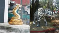 Patung hewan absurd (Sumber:Twitter/kikometres_fans/panggilajagalih)