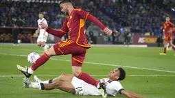 Main di kandang sendiri, Roma keok dengan skor telak 1-3. (AP Photo/Gregorio Borgia)