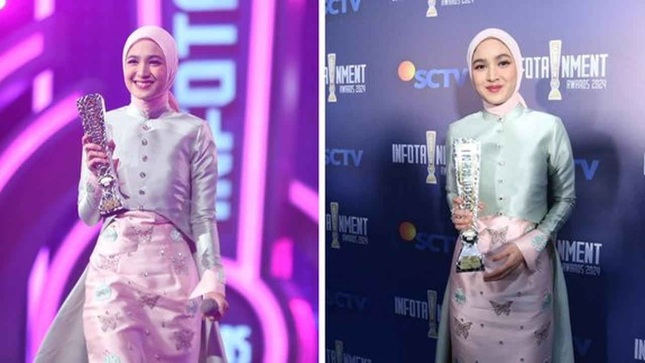 10 Foto Cut Syifa Menerima Penghargaan sebagai Female Celebrity Paling Menawan di Infotainment Awards 2024