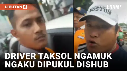 VIDEO: Ngamuk! Driver Taksi Online Tanah Abang Ngaku Dipukul Petugas Dishub