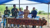 Peresmian menara pantau gajah liar serta penyerahan sumbangan peralatan mitigasi konflik manusia-gajah kepada masyarakat di Desa Jadi Mulya, Kabupaten Ogan Komering Ilir (OKI).