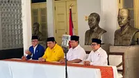 Bakal calon presiden (capres) dari Gerindra, Prabowo Subianto, segera menyiapkan bakal cawapres bersama dengan empat partai politik (parpol) pendukungnya. (Liputan6.com/Nanda Perdana Putra)