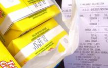 Lagi, kasir minimarket salah tuliskan struk belanja