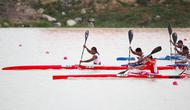 Tim Kano Indonesia sukses meraih medali emas pada nomor Mixed Kayak Four 500 m di SEA Games Thailand 2025. (Foto: NOC Indonesia/Tetuko Mediantoro)