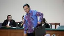 Hakim Tipikor menolak nota keberatan (eksepsi) diajukan anak Ketua Harian Partai Demokrat, Syarief Hasan, Jakarta, (22/10/14). (Liputan6.com/Miftahul Hayat)