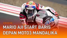 Wakil Indonesia di Moto3, Mario Aji bakal start di posisi 3 pada balapan Minggu (20/3/2022). Posisi itu ia dapat usai raih posisi 3 pada kualifikasi 2 (Q2) Sabtu (19/3/2022).