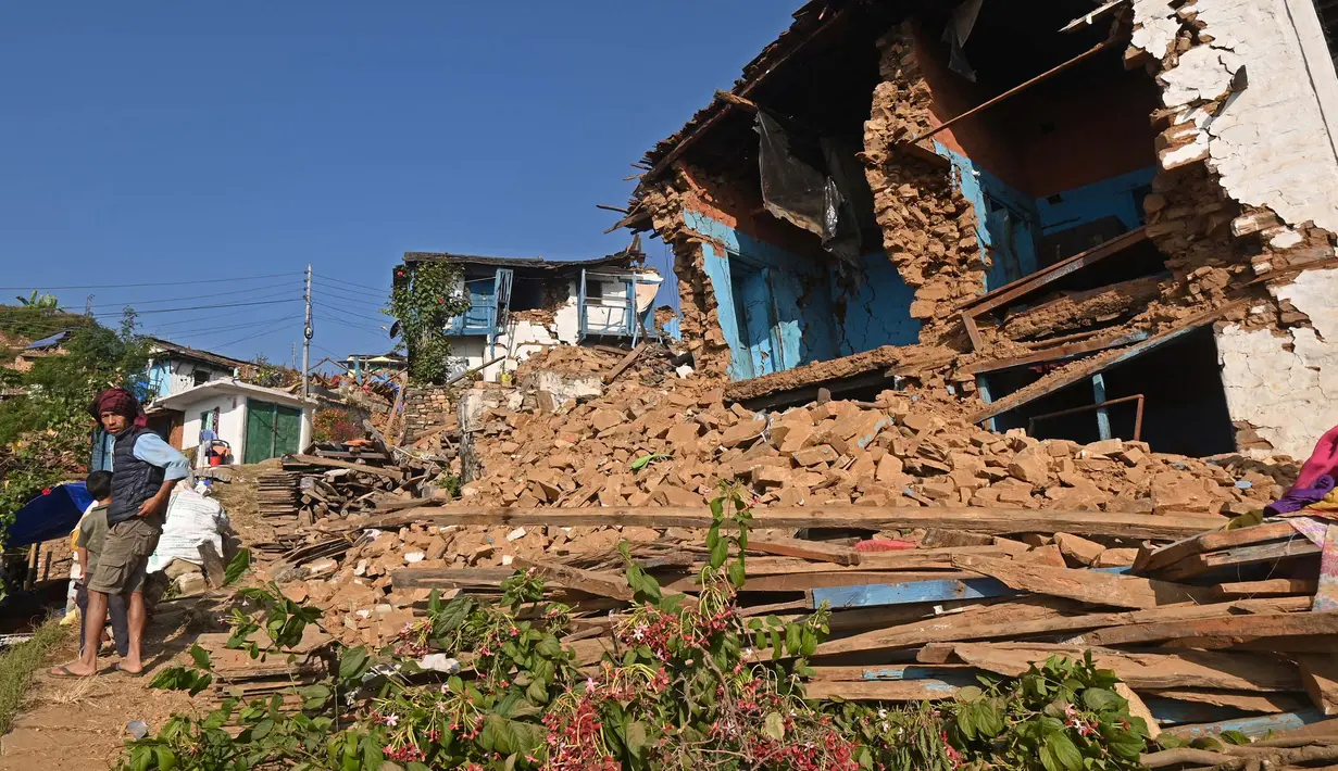 <p>Gempa berkekuatan 5,6 skala Richter mengguncang wilayah ini pada 3 November lalu. (PRAKASH MATHEMA/AFP)</p>