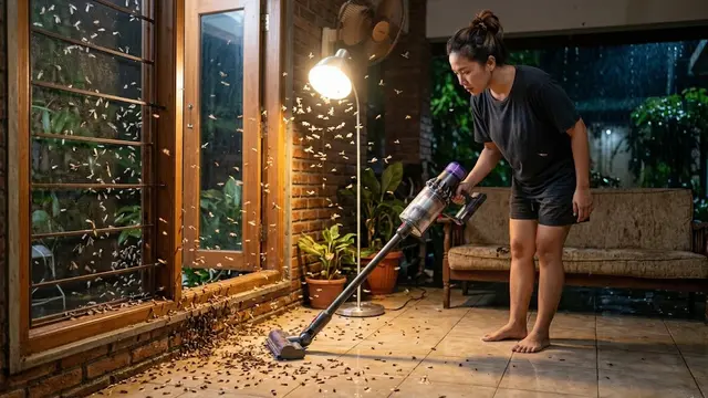 Cara Mengatasi Laron yang Masuk Rumah Setelah Hujan Pertama (AI Generated)