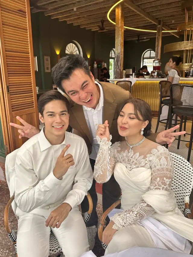 Baim Wong hadiri acara pernikahan artis Malaysia Dini Schatzmann dan Janna Nick (Foto: Instagram baimwong)