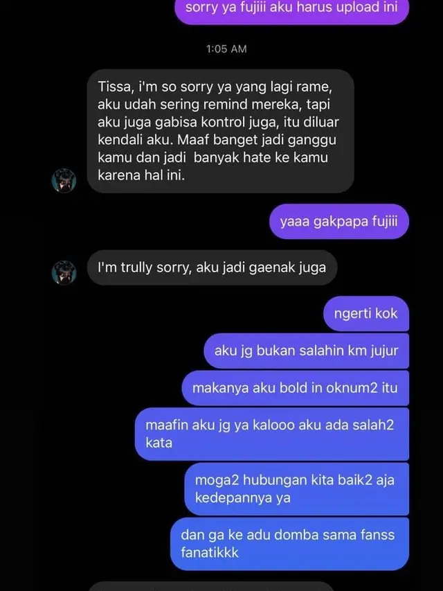 Chat Tissa Biani dengan Fuji