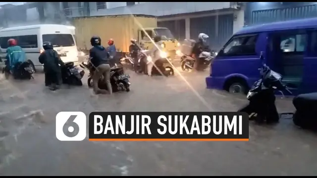VIDEO: Banjir Menggenangi Cibadak Sukabumi