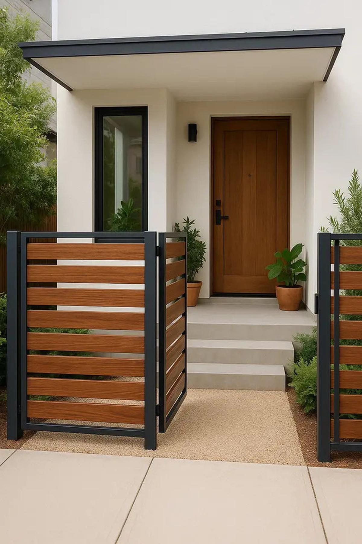 10 Desain Pagar yang Cocok untuk Rumah Minimalis dengan Teras Sempit, Privasi Aman Terjaga