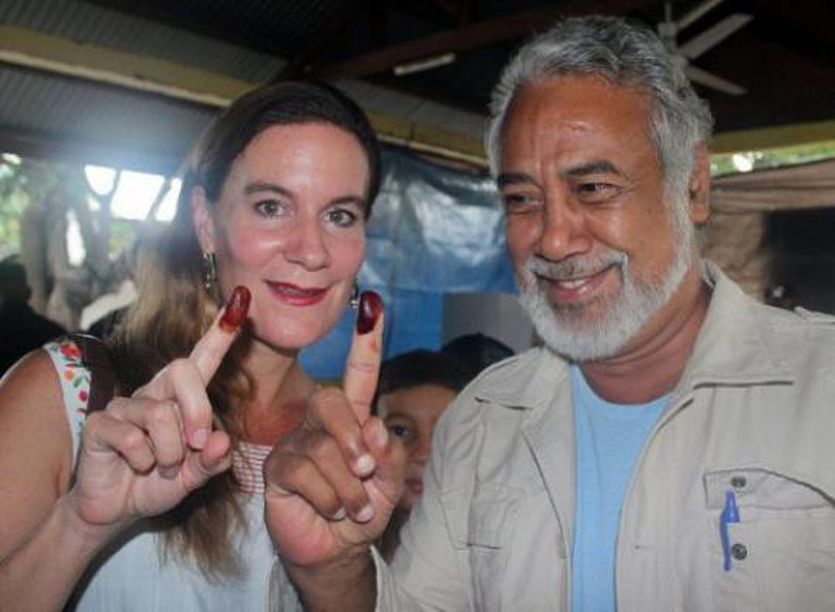 Xanana nyoblos di Pilpres Timor Leste