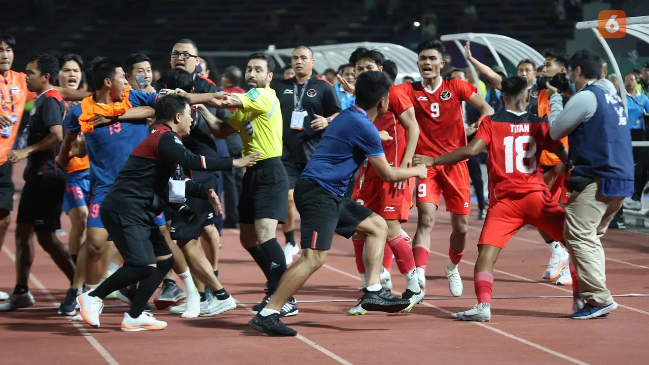 Kericuhan Final SEA Games 2023 Antara Timnas Indonesia U-22 Vs Timnas Thailand U-22