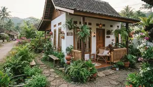 8 Desain Rumah Kampung dengan Taman Kecil di Samping, Definisi Hunian Slow Living yang Sesungguhnya