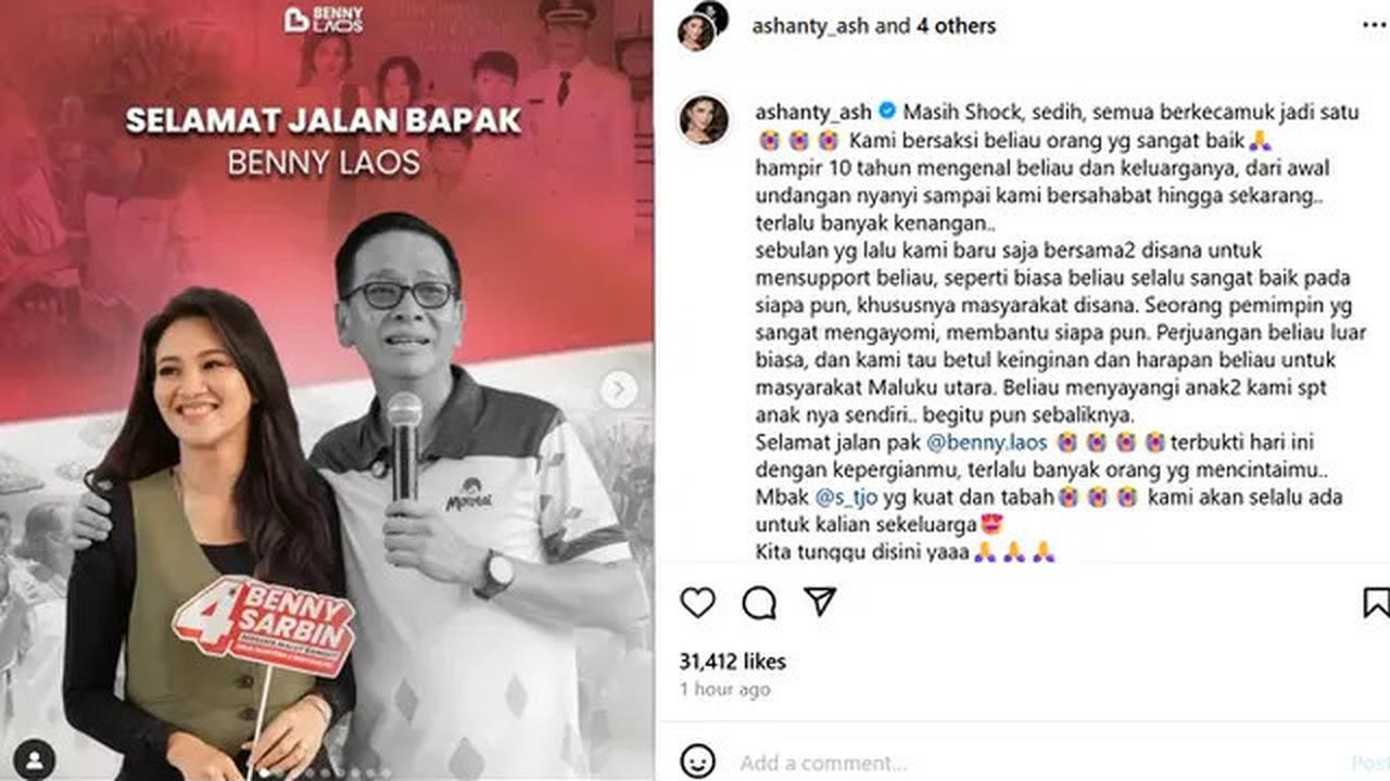 Ashanty Berdukacita atas Kematian Benny Laos, Cagub Malut yang Tewas Setelah Speedboat Meledak
