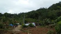 Bencana alam tanah lonsong yang melanda Desa Periangan, Mamasa (Foto: Liputan6.com/Abdul Rajab Umar)