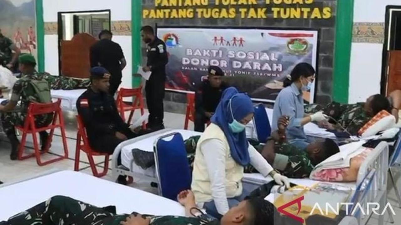 Batalyon 756/WMS dan PMI Jayawijaya Gelar Donor Darah, Wujudkan Kepedulian Sosial