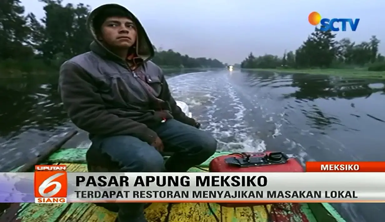 Pasar Apung Nativitas di Selatan Meksiko merupakan salah satu pasar apung terbaik yang ada di dunia.