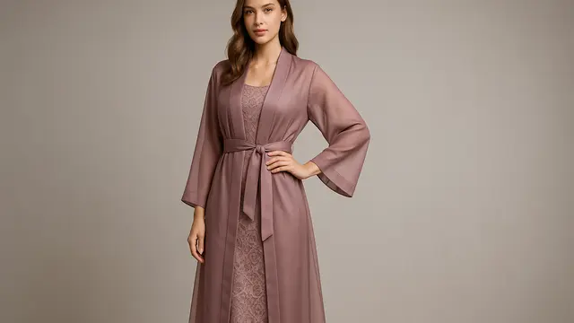 7 Model Long Dress Brokat Kombinasi Outer Lengan Panjang Kekinian 2025, Elegan dan Modis