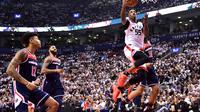 Delon Wright bermain gemilang membantu Raptors menang atas Wizards di gim pertama playoff NBA (AP)