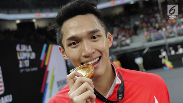 photo Jonatan Christie Asian Games 2018 Final aksi jonatan christie raih emas