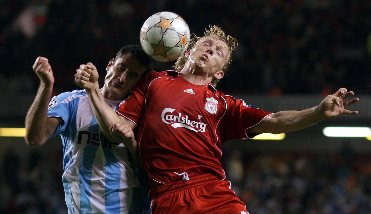 Dirk Kuyt merupakan salah satu pemain yang berjasa untuk Liverpool. Ia direkrut dari Feyenoord pada Agustus 2006. Kuyt tercatat telah mengoleksi 71 gol dari 285 laga bersama The Reds. Setelah enam tahun di Anfield, Kuyt memilih pulang ke Fenerbahce. (AFP/Andrew Yates)