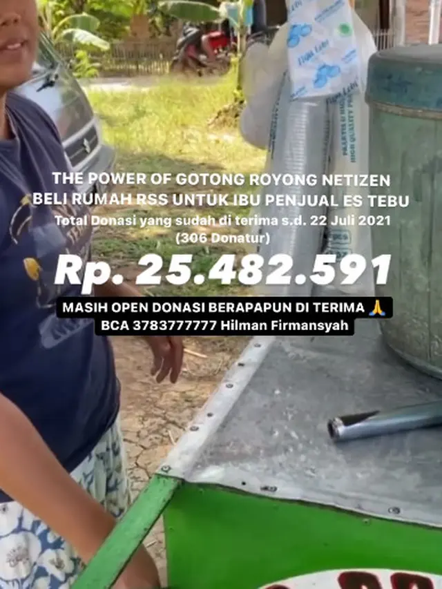 Sempat Viral, Penjual Es Tebu yang Dibayar Rp500 Ribu Aslinya Tak Punya Rumah