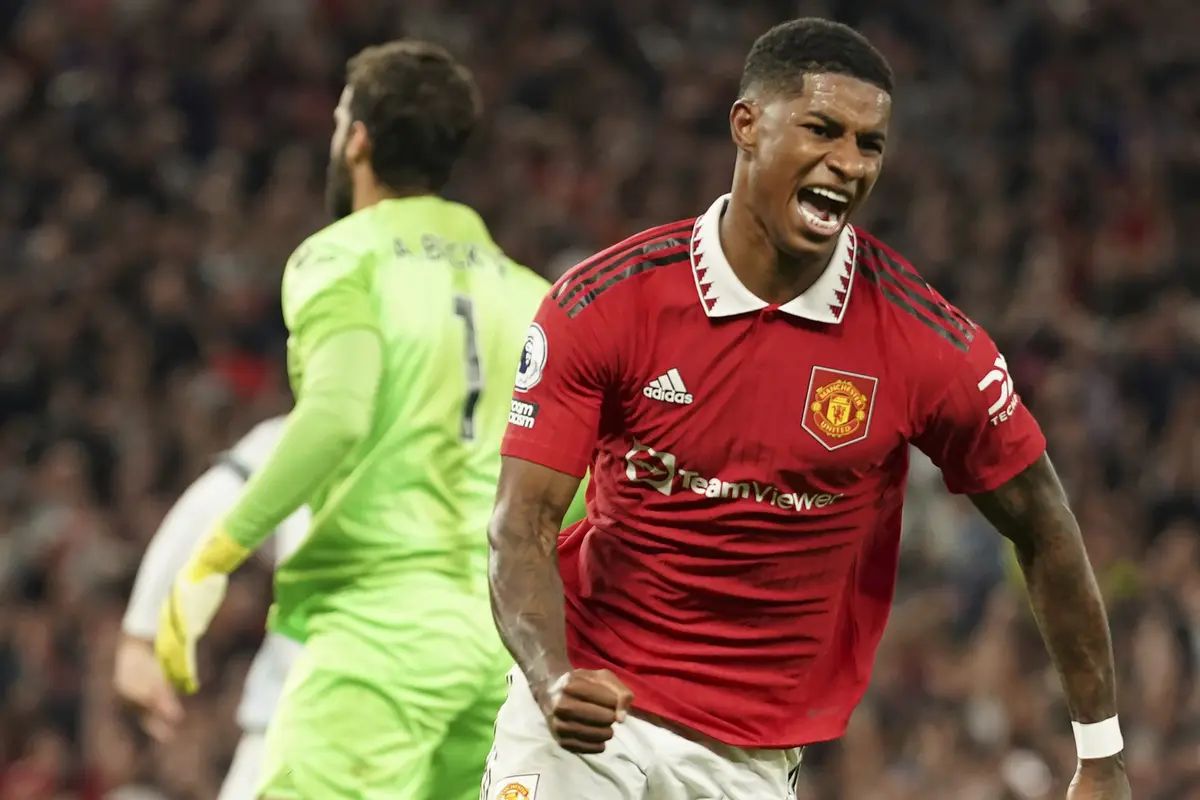 Pemain Manchester United Marcus Rashford