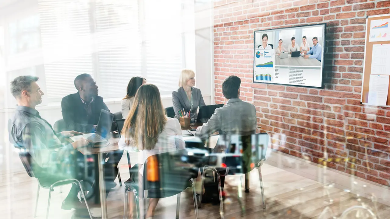 Ilustrasi meeting video conference