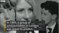 Video ramalan dari anak-anak yang sekolah di London pada tahun 1966 yang dirilis oleh BBC (Sumber: BBC)