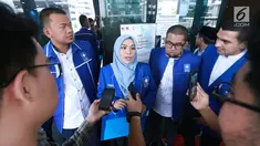 Caleg terpilih Dapil  V DKI Jakarta, Zita Anjani saat diwawancarai wartawan di KPK, Jakarta, Rabu (29/5/2019). Kedatangan PAN DKI Jakarta melalui Calon Legislatif terpilih pada pemilu 17 April 2019 lalu dalam rangka mewujudkan pejabat publik yang bersih dan transparan. (Liputan6.com/HO/Soni)