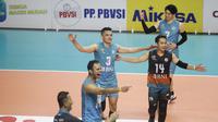 Jakarta BNI 46 mengalahkan Jakarta Pertamina Pertamax pada PLN Mobile Proliga 2022, Minggu (20/3/2022). (Dok PBVSI)
