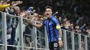 Kemenangan ini mengantarkan Inter Milan ke partai final Liga Champions lagi setelah lebih dari satu dekade, tepatnya musim 2009/2010. (AP Photo/Antonio Calanni)