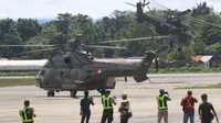 KKB tidak hanya menyandera dan membunuh pilot Mr. Glen Malcolm Conning tetapi juga membakar Helikopter Jenis IWN, MD.500 ER PK yang dikemudikan korban. (Sevianto PAKIDING / AFP)