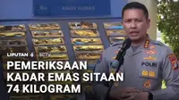 Polda Metro Jaya bersama PT Pegadaian memeriksa kadar emas batangan seberat 74 kilogram hasil sitaan diduga terkait kasus eks Jampidsus Kejagung Febrie Adriansyah. Selain emas batangan, mata uang dolar Singapura dan dolar Amerika Serikat juga akan di...