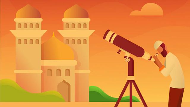 Ilustrasi pemantauan hilal pada Sidang Isbat untuk menentukan awal puasa Ramadhan