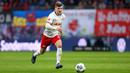 2. Timo Werner (25 gol) - Memasuki laga pekan ke-32 Bundesliga, Timo Werner telah menyumbangkan 25 gol untuk skuat RB Leipzig di musim ini.  (AFP/Ronny Hartmann)