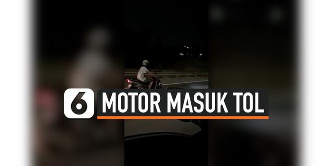 VIDEO: Mabuk, Pengendara Motor Melintas di Tol JORR