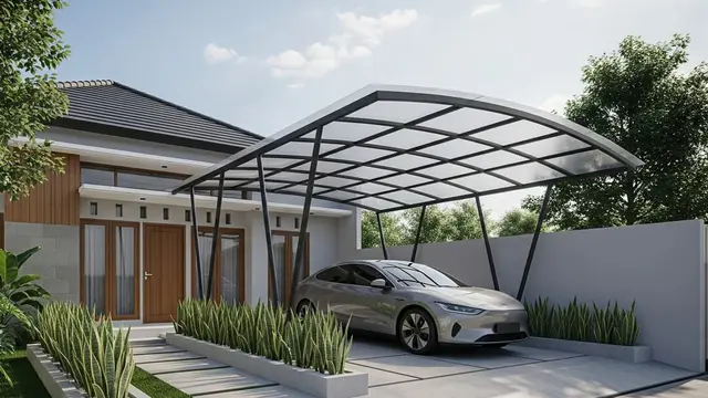 Inspirasi Carport Hemat Tempat tapi Terlihat Luas