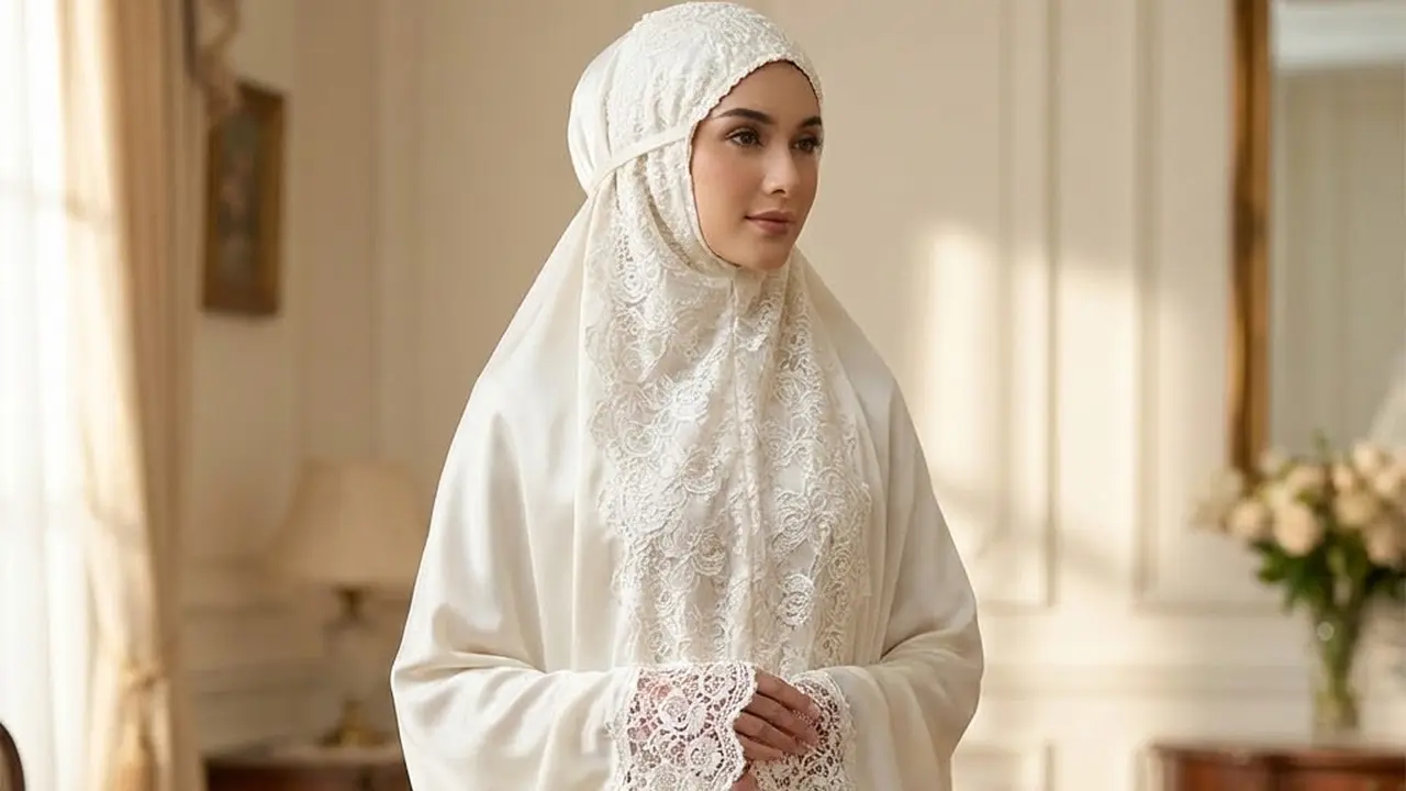 Mukena Detail Renda atau Lace