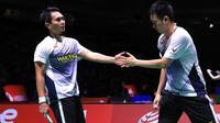 Mohammad Ahsan/Hendra Setiawan di Kejuaraan Dunia Bulutangkis 2022. (dok. PBSI)