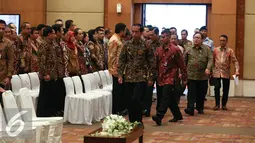 Presiden Jokowi hadir dalam pencanangan program kebijakan pengampunan pajak atau tax amnesty di Kantor Pusat Dirjen Pajak, Jakarta, Jumat (1/7). Pencanangan Program tersebut dilakukan untuk pembangunan bangsa. (Liputan6.com/Faizal Fanani)