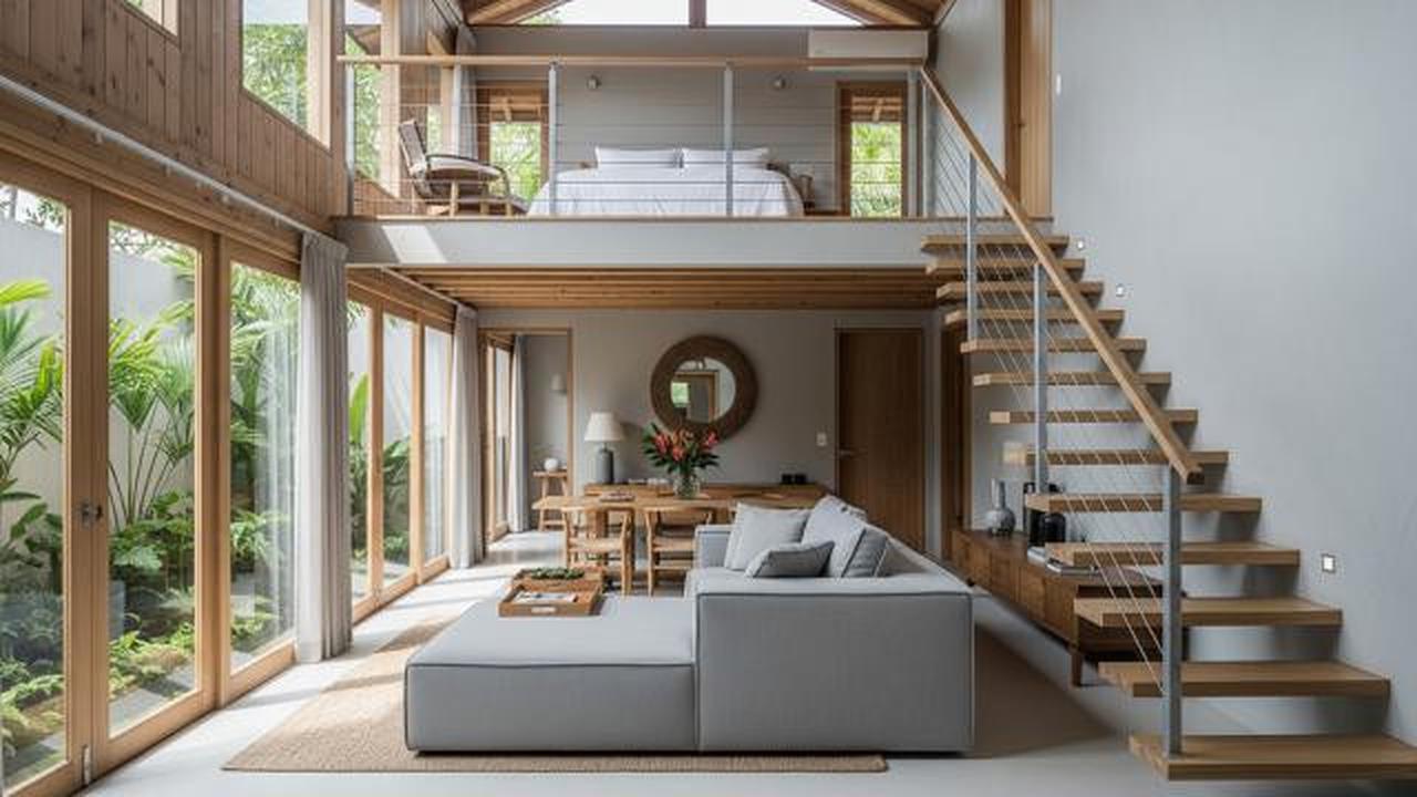 7 Desain Rumah Mungil Ala Villa dengan Mezzanine, Minimalis tapi Estetik
