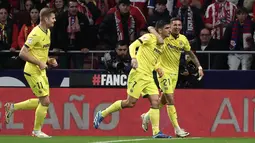 Villarreal unggul terlebih dahulu ketika Gerard Moreno mencetak gol first-time melalui bola pantul pada menit ke-20. (Thomas COEX / AFP)