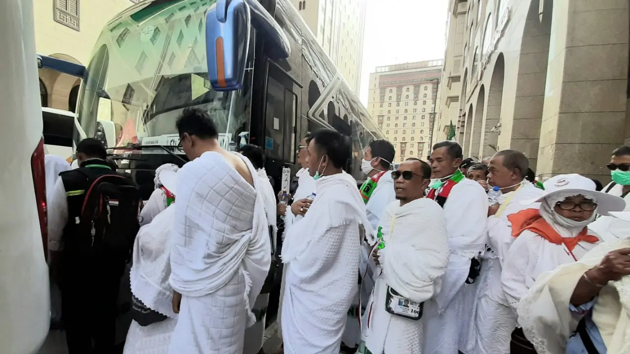 Jemaah haji Indonesia di Madinah. Foto: Darmawan/MCH
